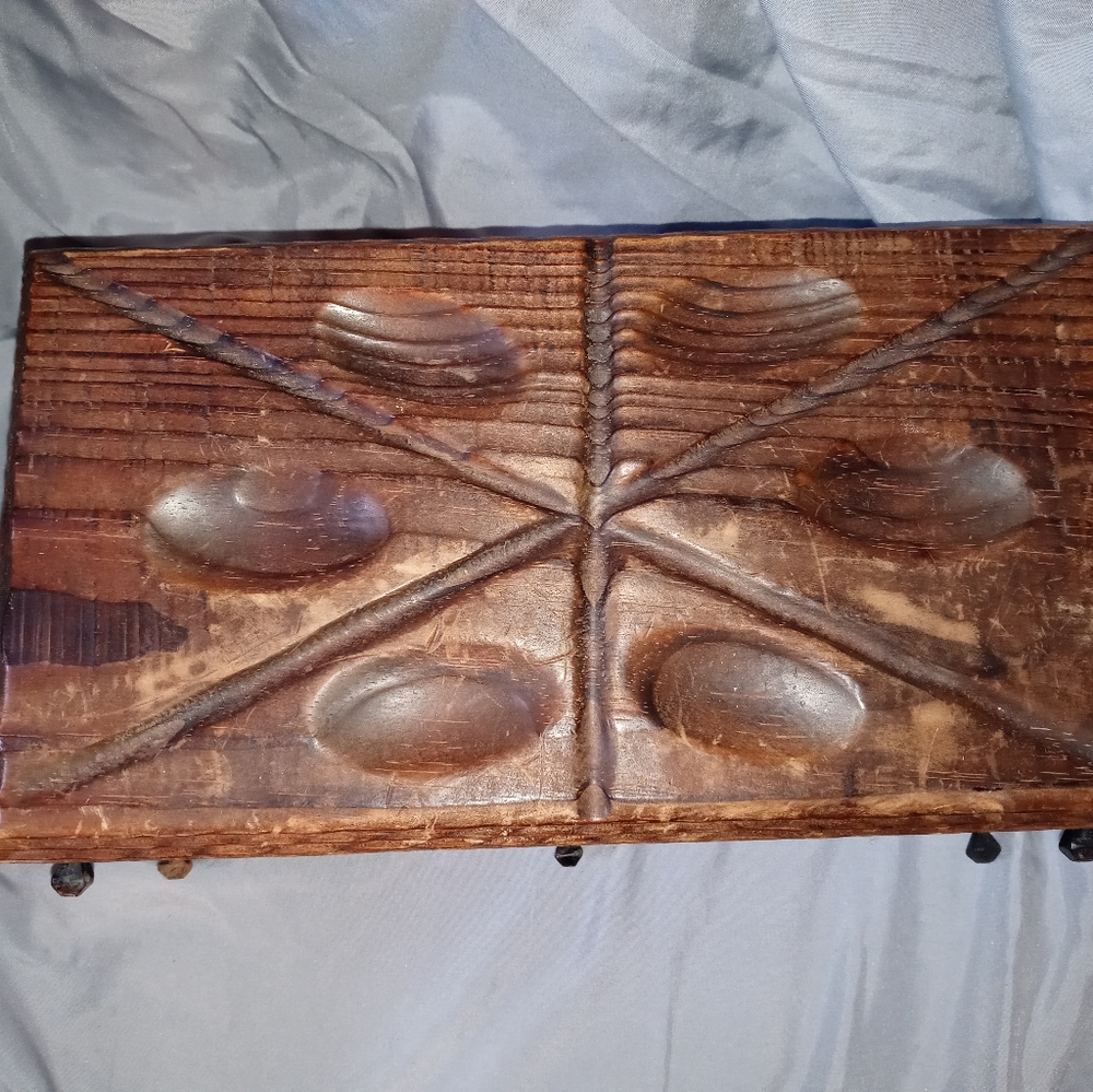 Antique Mahogany Country Jewelry Box #Valentine's